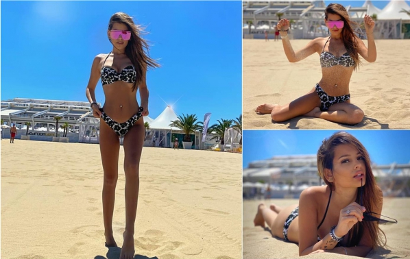 Най-младата певица на Пайнер показа тяло от плажа