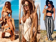 Секси тяло демонстрира Есил Дюран на плажа
